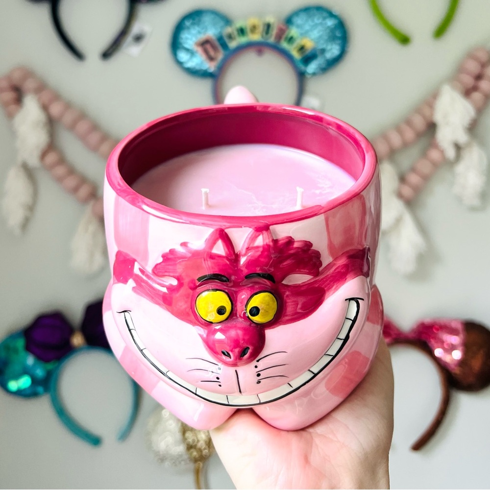 💖🫖🐈 Disney Cheshire Cat mug candle handmade soy wax tea cup